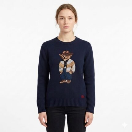 Premium Blue Teddy Knit Jumper – Pure Wool Soft Winter Essential